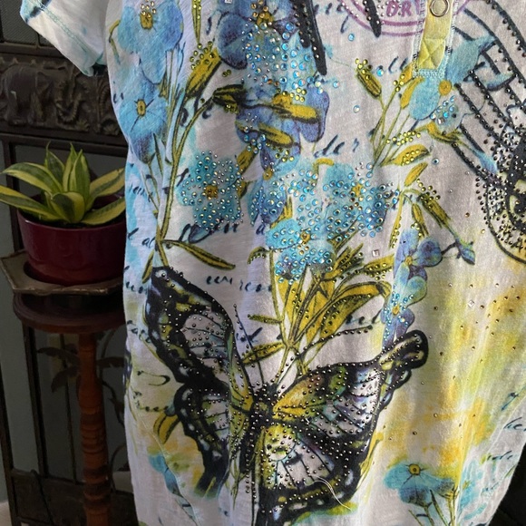 💥💥 Henley style tee top plus butterfly XL - Picture 7 of 8